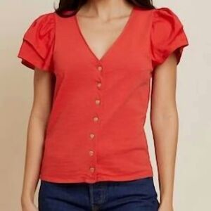 Nation Ltd Maria Femme Snap Tee In Golden Gate size M. New never worn, no tags